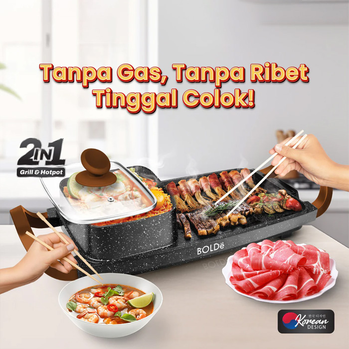 Bolde Super Grill 2 In 1 Electric 1.6 L 